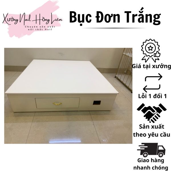 Bục Đơn Trắng [Xưởng Nail Hồng Liêm] Chống nước Bền Độ bóng cao