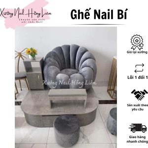 Ghế Nail đủ màu dạng thúng [Xưởng Nail Hồng Liêm] Đệm Bền chắc Đã lắp ráp