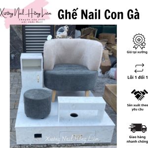 Ghế Nail đủ màu dạng sò hoa [Xưởng Nail Hồng Liêm] Đệm Bền chắc Đã lắp ráp