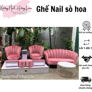 Ghế Nail đủ màu dạng xúc xích [Xưởng Nail Hồng Liêm] Đệm Bền chắc Đã lắp ráp