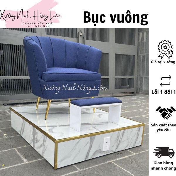 Bục Nail đơn gỗ mdf phủ melamin [Xưởng Nail Hồng Liêm] Vững chắc Ngăn kéo Đã lắp ráp